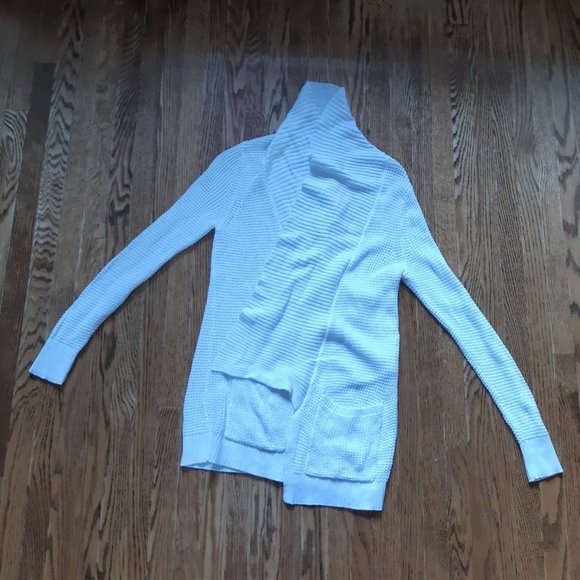 Express white knit cardigan with pockets - Picture 1 of 3